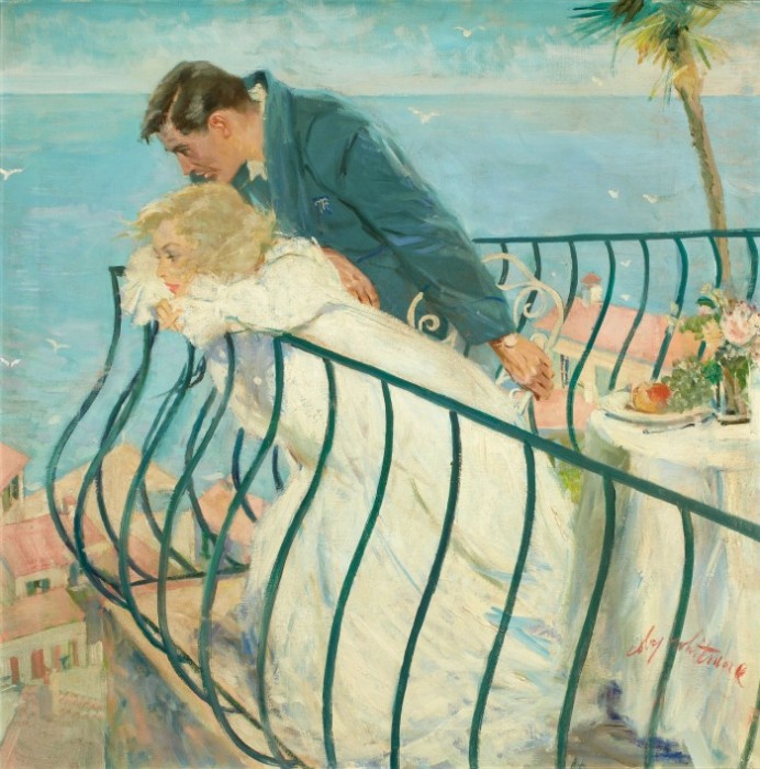 Magazine Illustration by Coby Whitmore, 1958